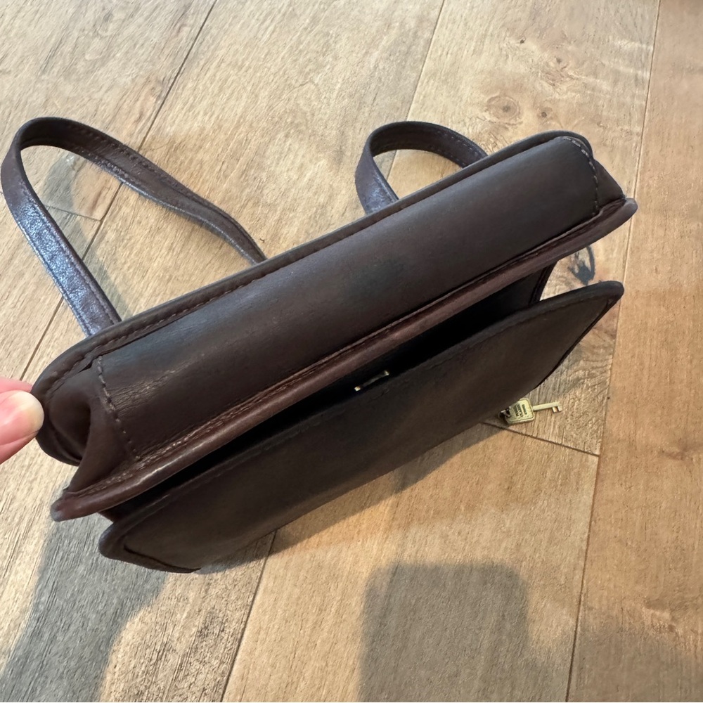 Vintage Fossil Leather Messenger Crossbody Bag Brown Built in Wallet‎ 75082 - Picture 11 of 16